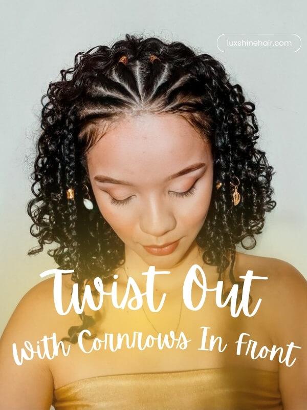 A modern, trendy look that adds structure and contrast to your soft curls
