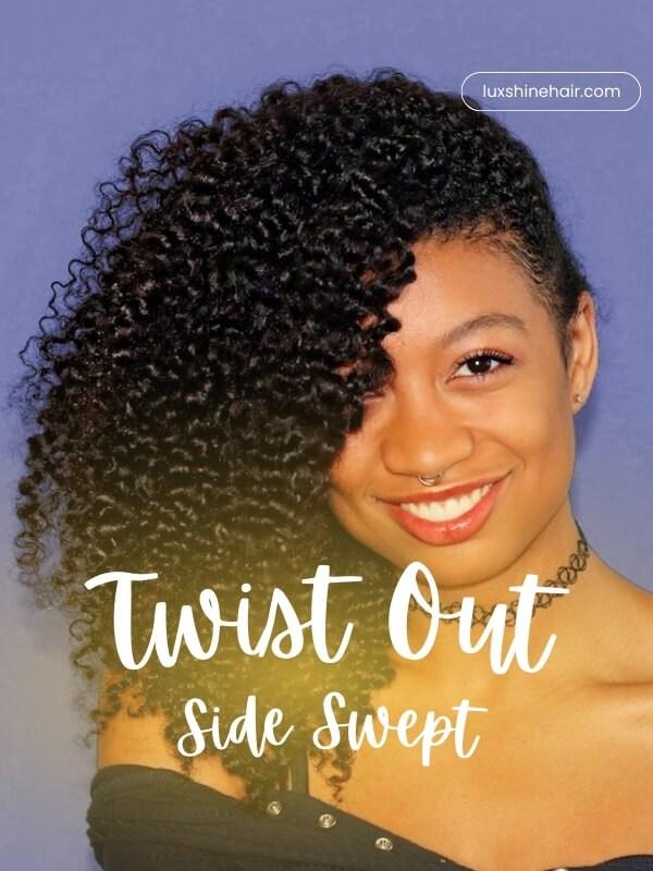 Glamour at its finest—sweep your curls to the side for an asymmetrical statement.