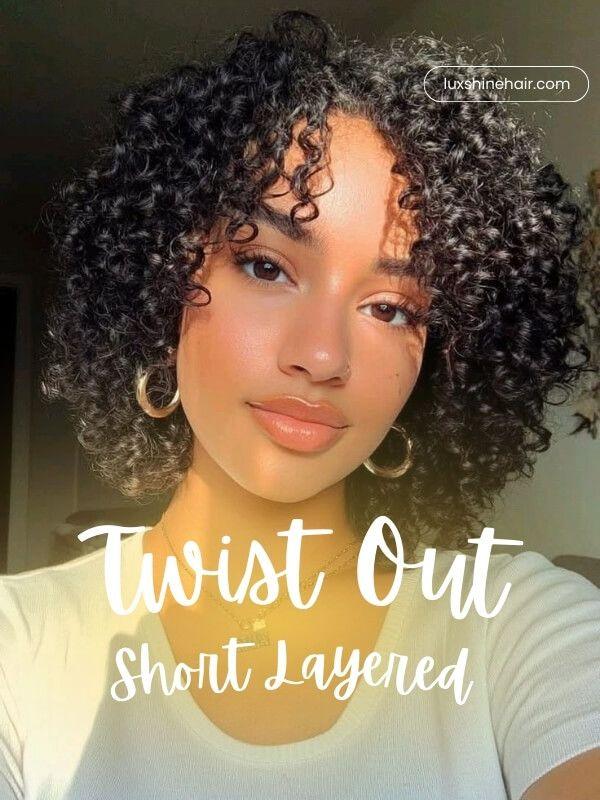 Layering your short curls creates incredible movement and a fuller silhouette