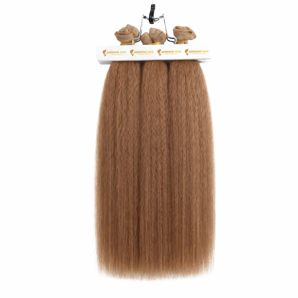 Butterfly Weft Hair Extensions Yaki Straight 14 05 2026 4 - Luxshine Hair Butterfly Weft Hair Extensions Light Brown Yaki Straight