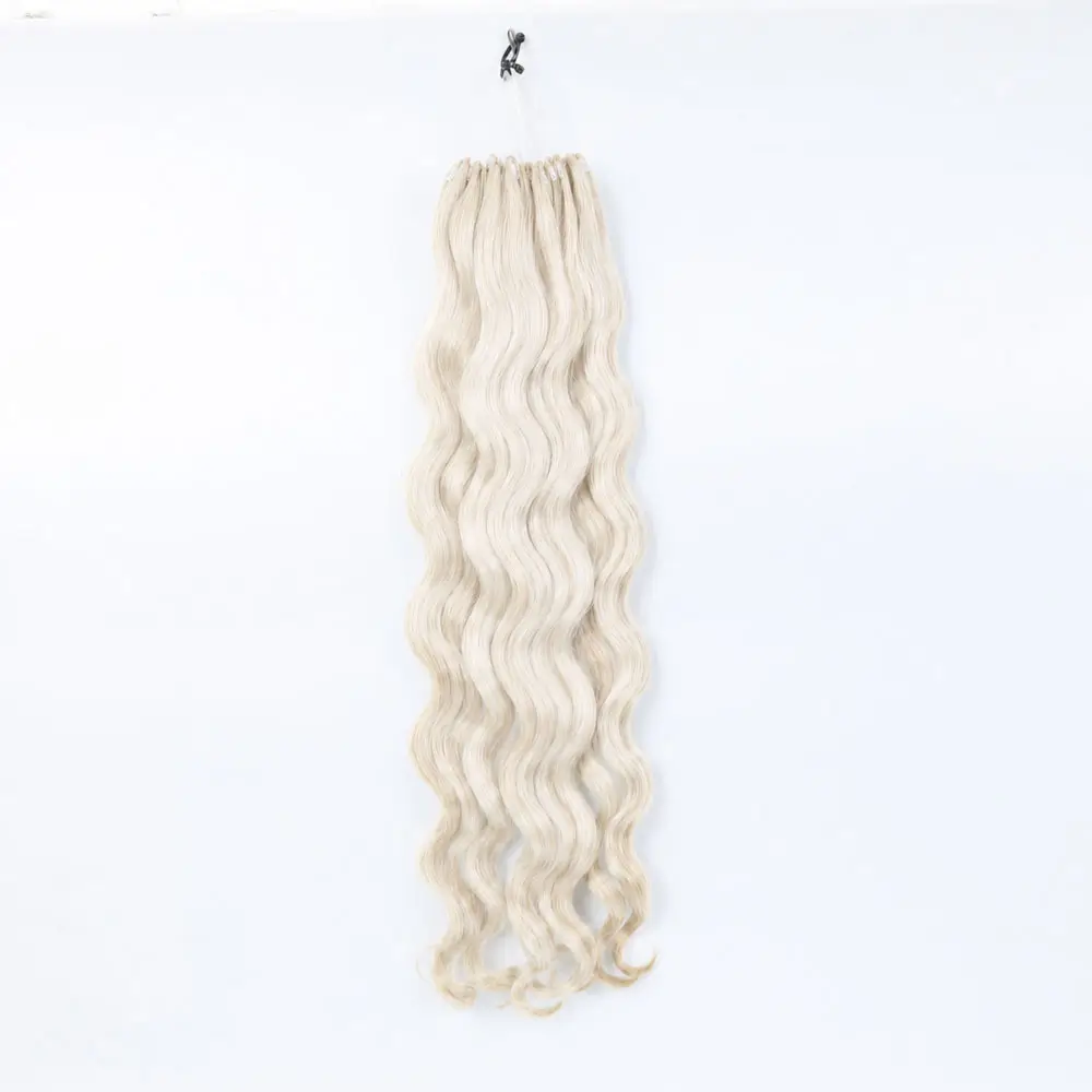 Feather Weft Hair Extensions Body Wavy 20 05 2026 5 - Luxshine Hair Feather Weft Hair Extensions White Blonde Body Wavy