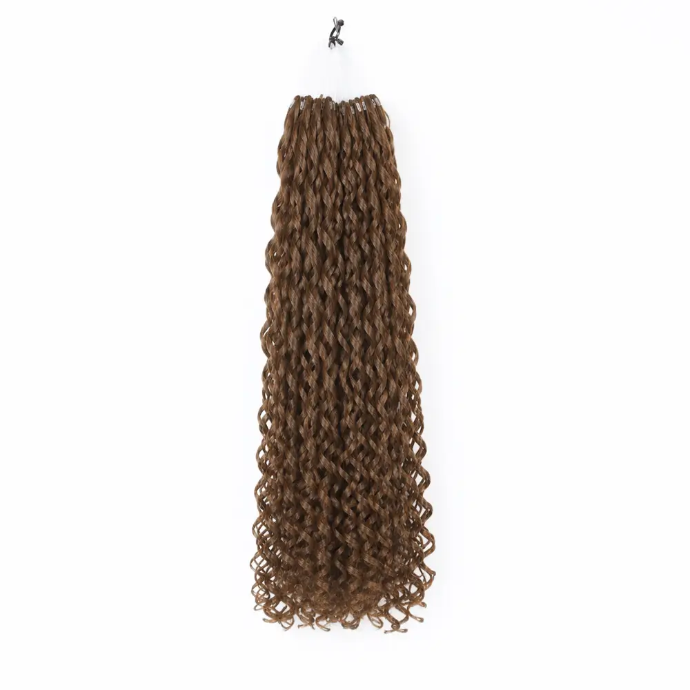 Feather Weft Hair Extensions Romantic Curly 21 05 2026 4 - Luxshine Hair Feather Weft Hair Extensions Light Brown Romantic Curly