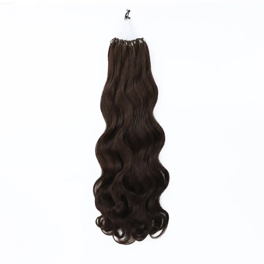 Feather Weft Hair Extensions Brown Water Body Wavy