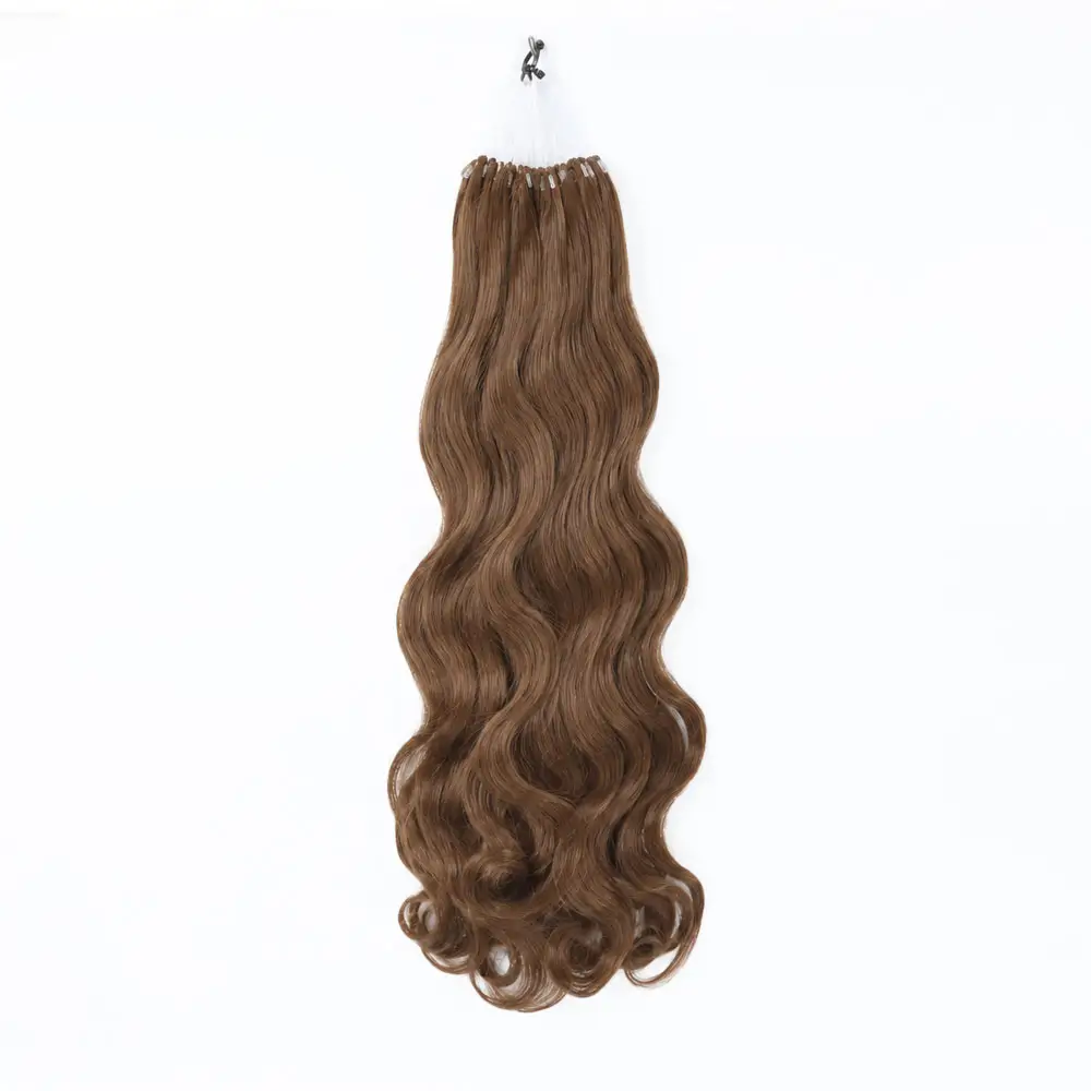 Feather Weft Hair Extensions Water Body Wavy 21 05 2026 4 - Luxshine Hair Feather Weft Hair Extensions Light Brown Water Body Wavy