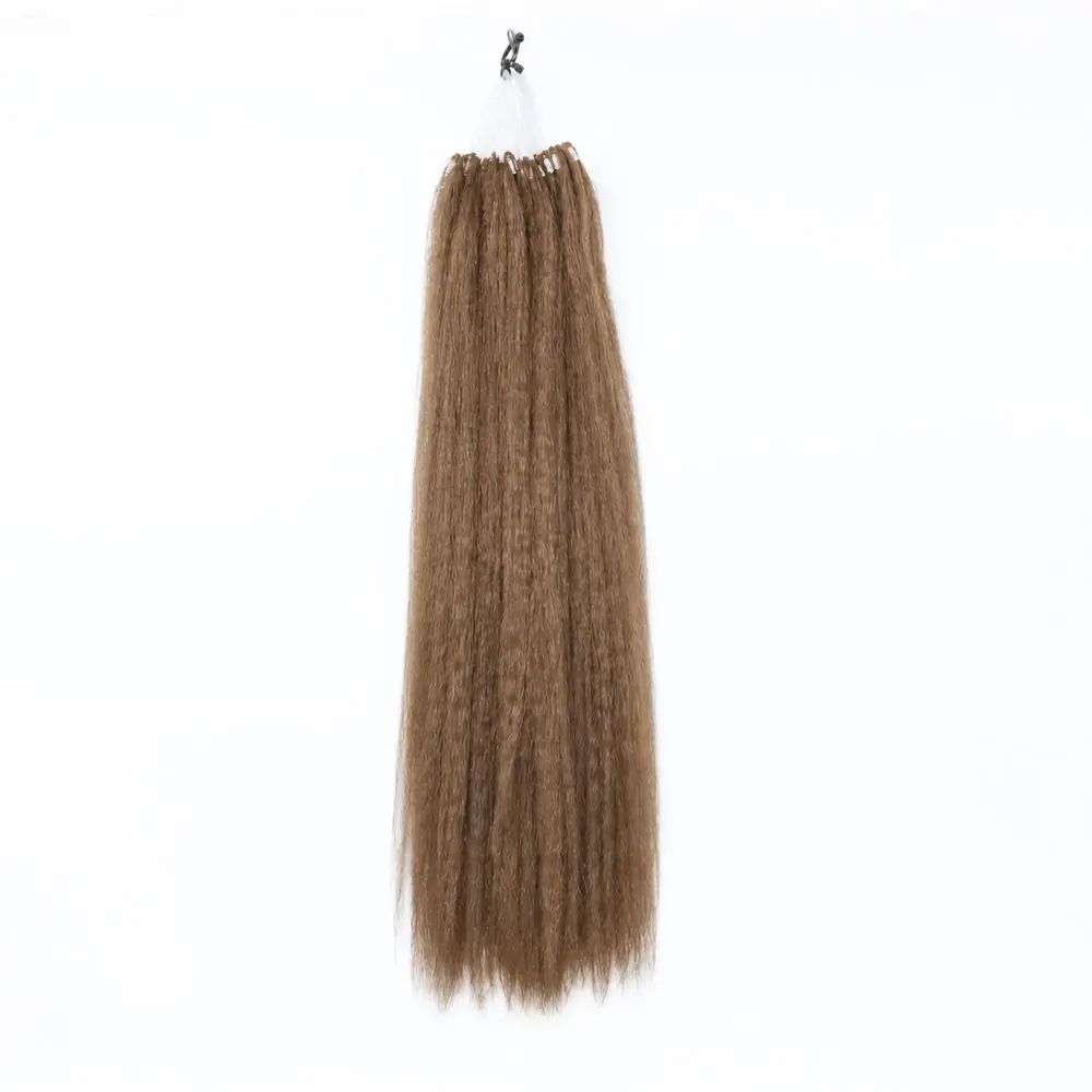 Feather Weft Hair Extensions Yaki Straight 21 05 2026 2 - Luxshine Hair Feather Weft Hair Extensions Light Brown Yaki Straight
