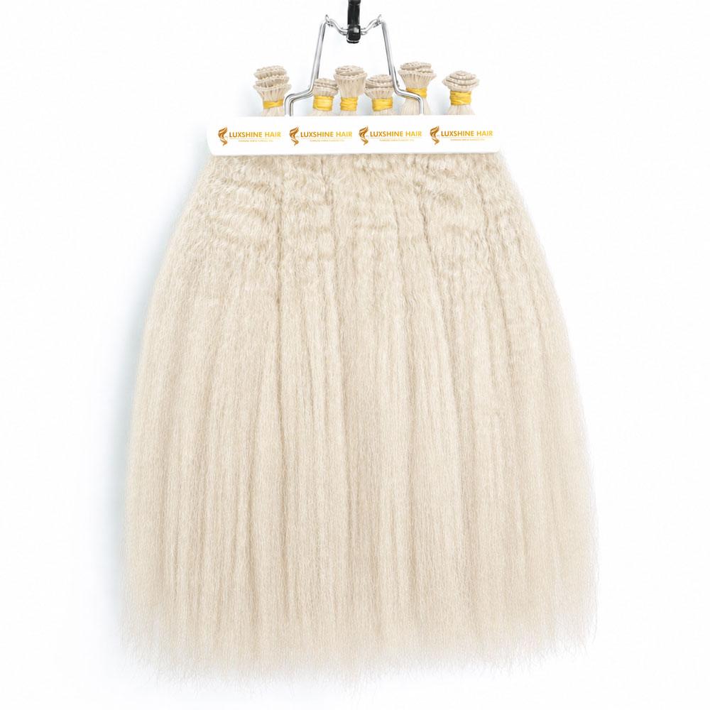 Hand Tied Weft Extensions Kinky Straight 10 05 2026 5 - Luxshine Hair Hand Tied Weft Extensions White Blonde Kinky Straight