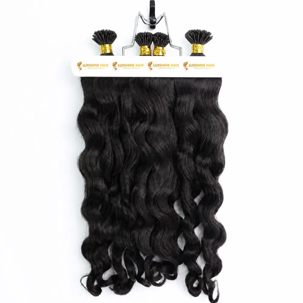 I Tip Extensions Water Body Wavy 14 05 2026 1 - Luxshine Hair I-Tip Extensions Natural Color Body Wavy