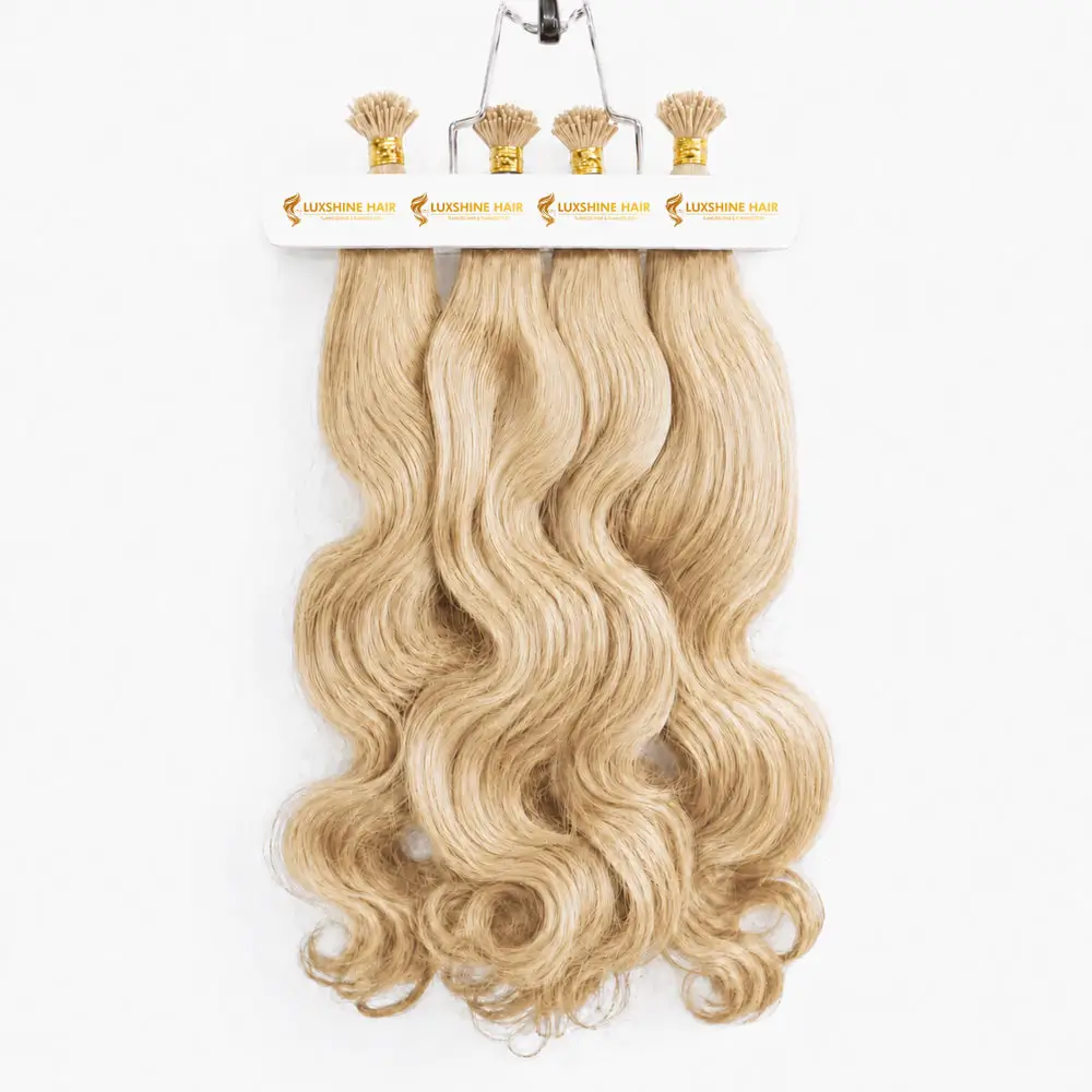 I-Tip Extensions Light Blonde Water Body Wavy