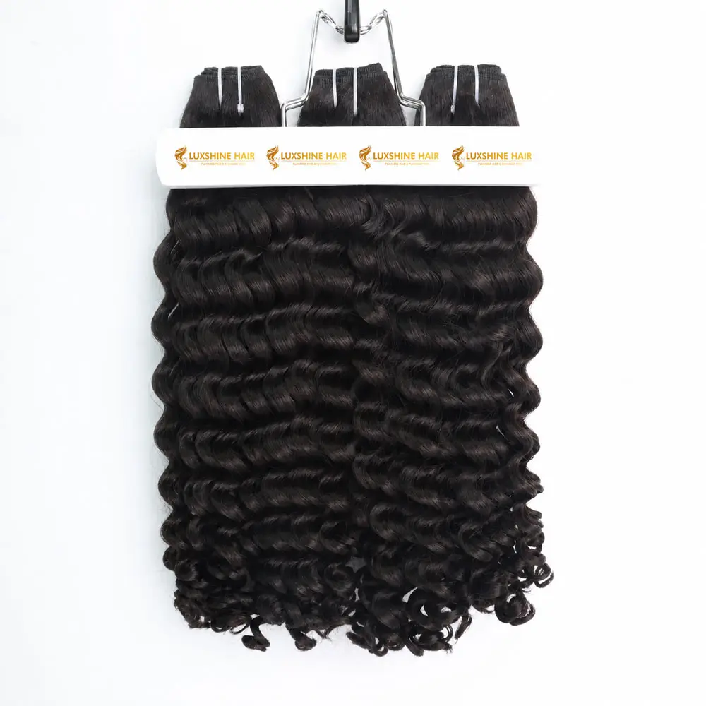 Machine Weft Hair Extensions Deep Wavy 15 05 2026 1 - Luxshine Hair Machine Weft Hair Extensions Natural Color Deep Wavy