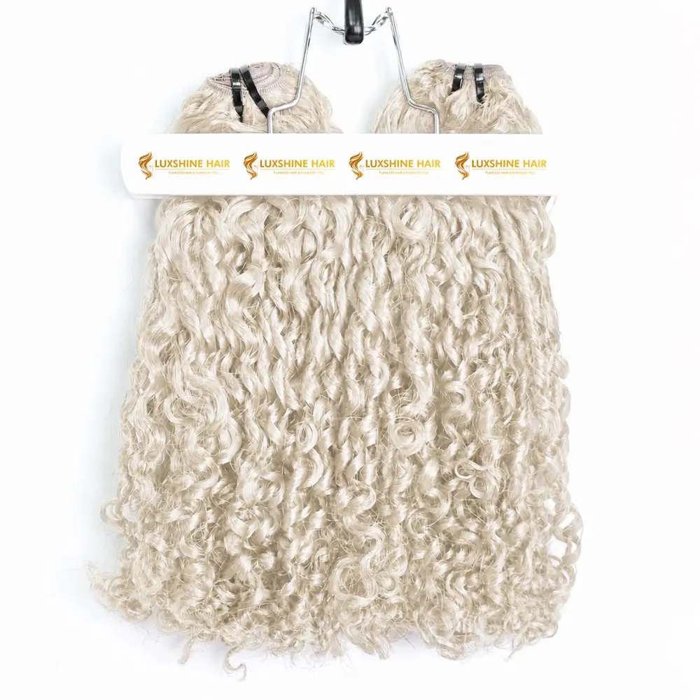 Machine Weft Hair Extensions Romantic Curly 15 05 2026 5 - Luxshine Hair Machine Weft Hair Extensions White Blonde Romantic Curly