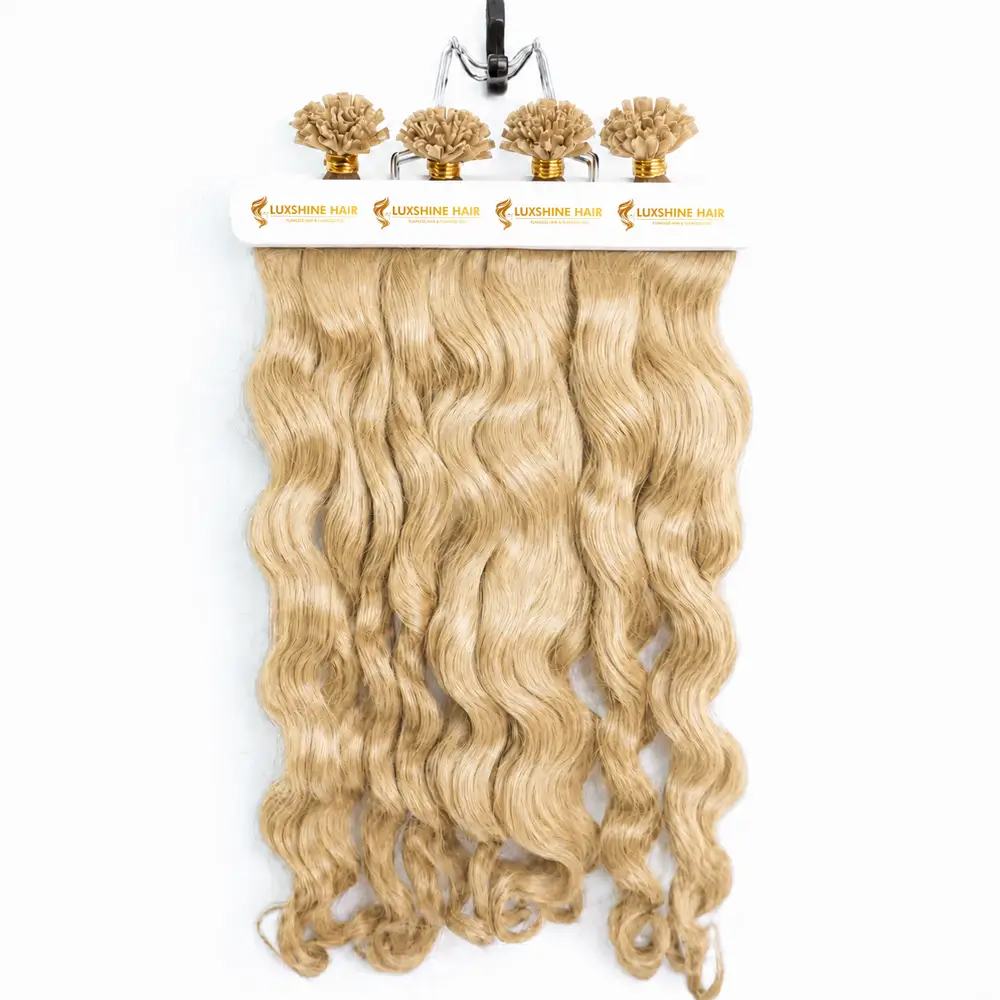 U Tip Hair Extensions Body Wavy 18 05 2026 2 - Luxshine Hair U Tip Hair Extensions Light Blonde Body Wavy