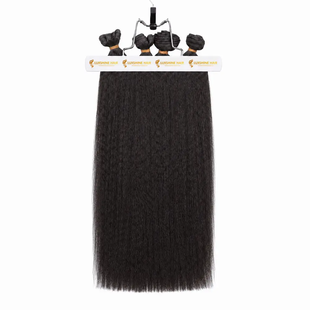 Flat Weft Hair Extensions Yaki Straight 01 06 2026 2 - Luxshine Hair Flat Weft Hair Extensions Natural Color Yaki Straight