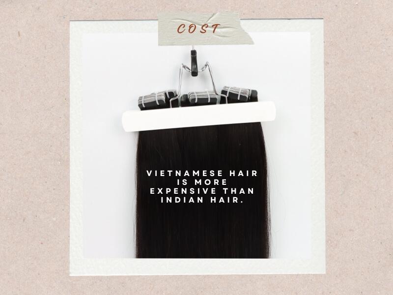 Vietnamese hair is more expensive than Indian hair