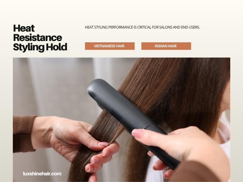 Heat styling performance: Vietnamese hair vs Indian hair