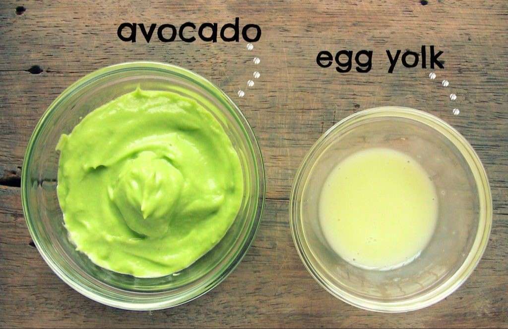 Avocado and egg yolk