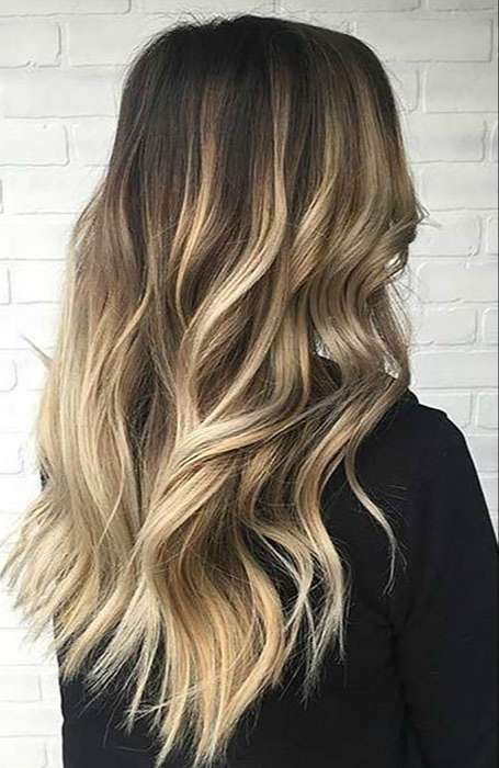 Black hair with blonde highlights