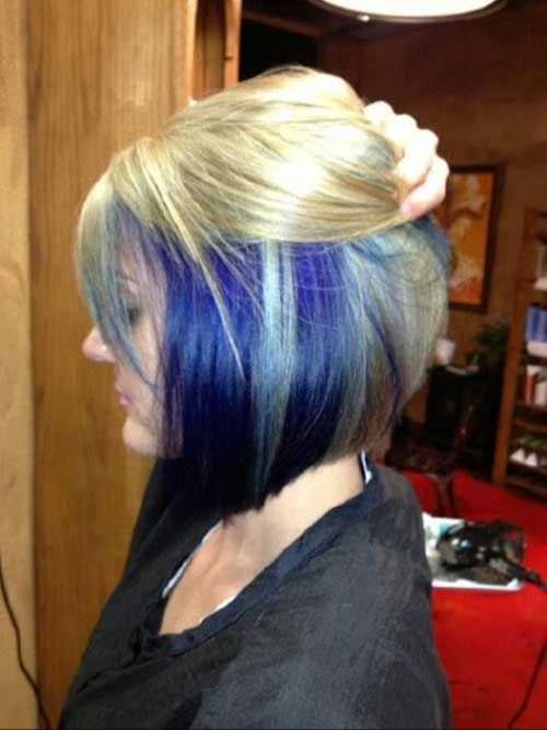 Blue Peekaboo Short Hair