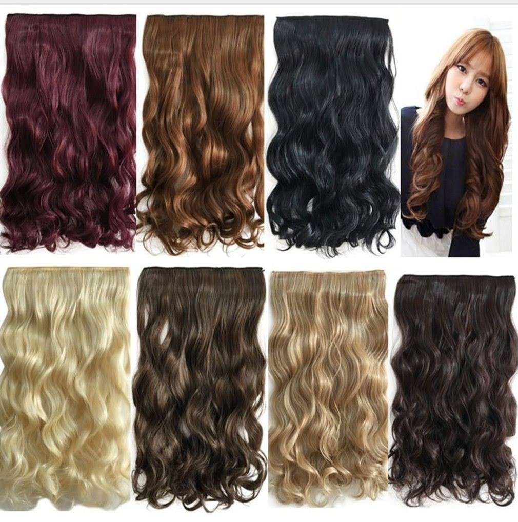 Color of remy weft hair extensions