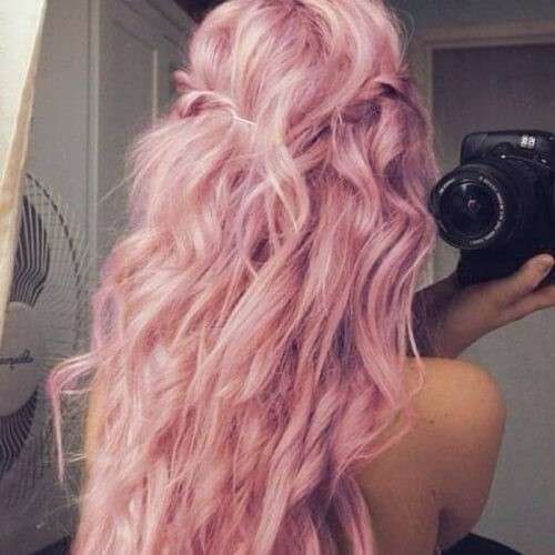 Cotton candy pink hair