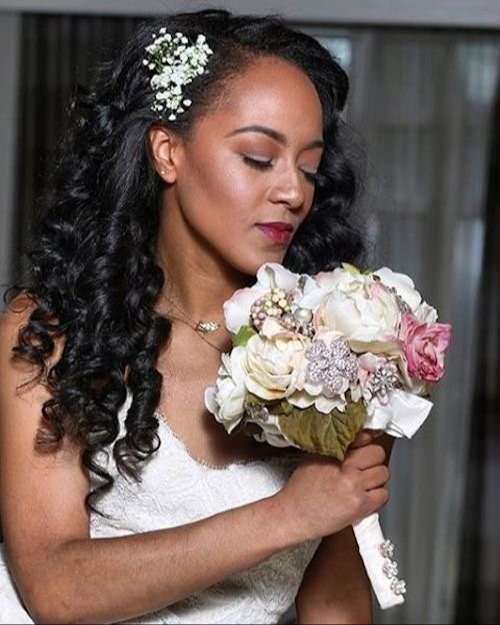 Curly wedding hairstyle