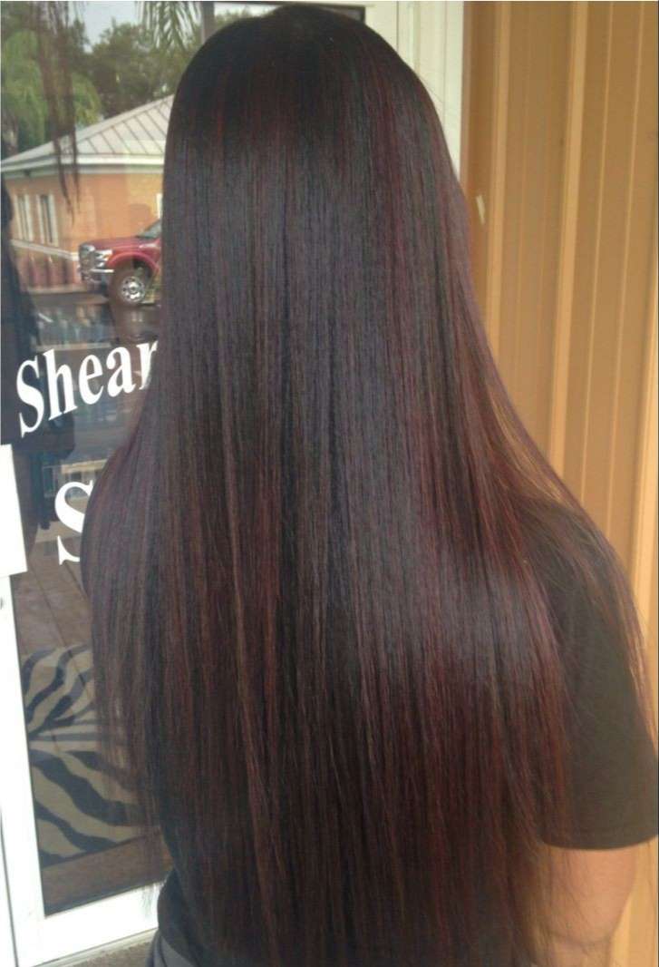 Dark chocolate cherry hair