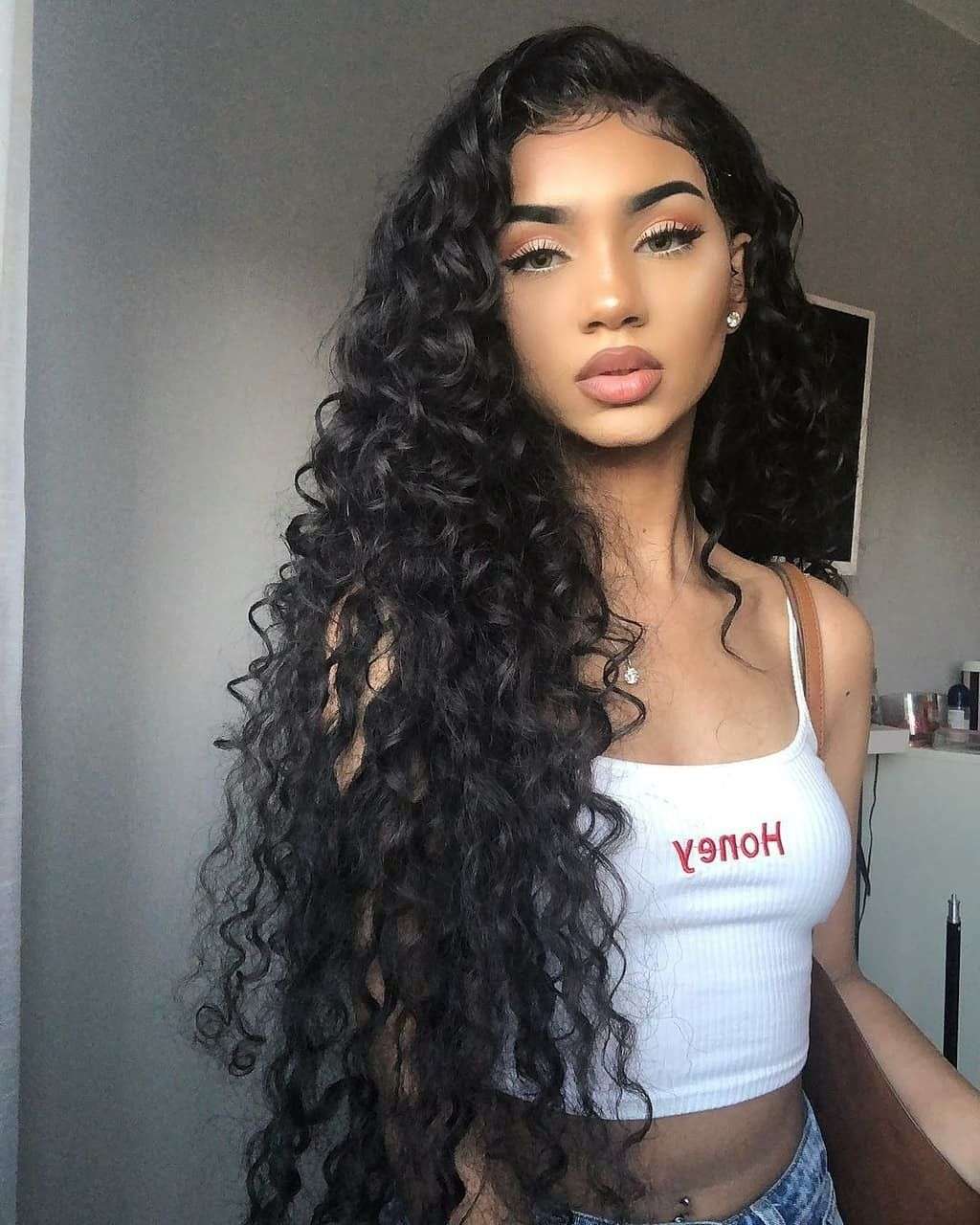 Deep curly long hair