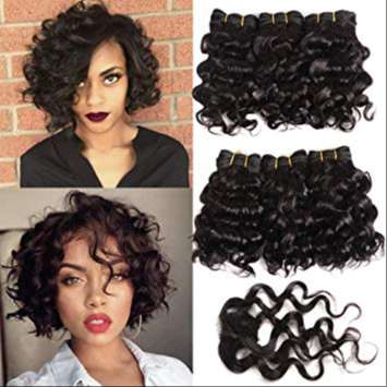 Loose curly short black quick weave hairstyles