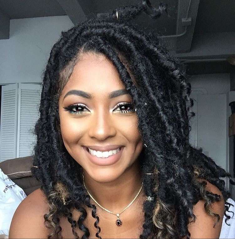 Dreadlocks with curly ends