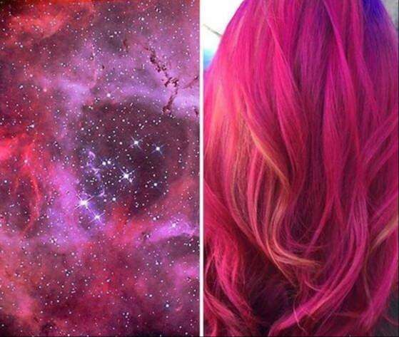 Galaxy Hair Color Pink
