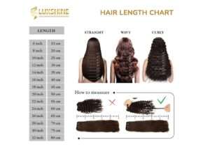 Hair Extensions Length Chart - Inches Of Weave Human Hair