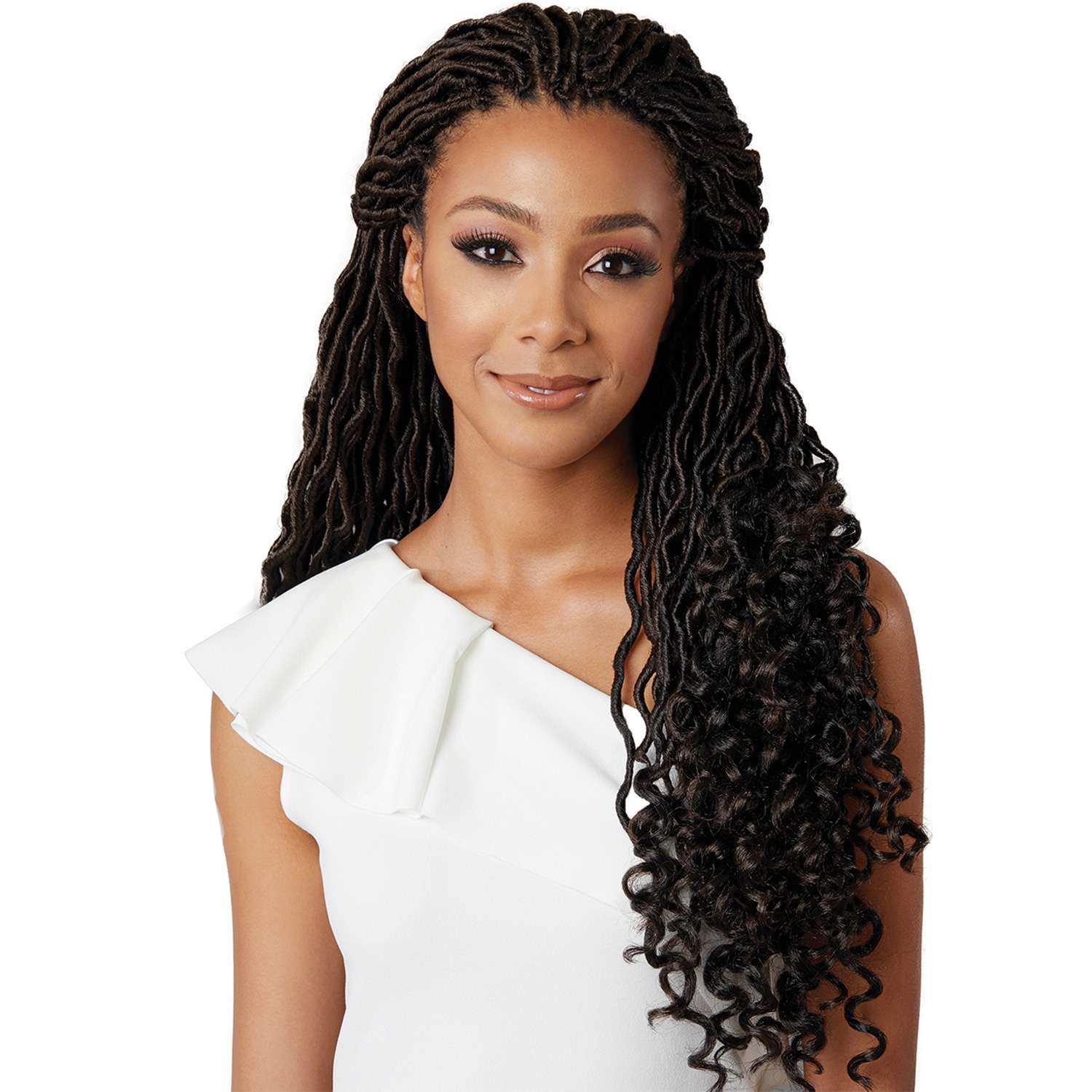 Hair twists with curly ends