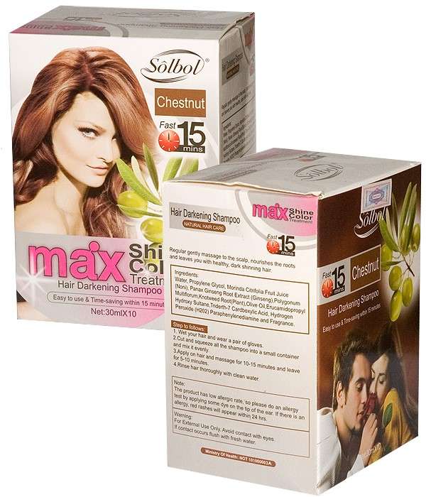 Herbal hair dye shampoo: Solbol