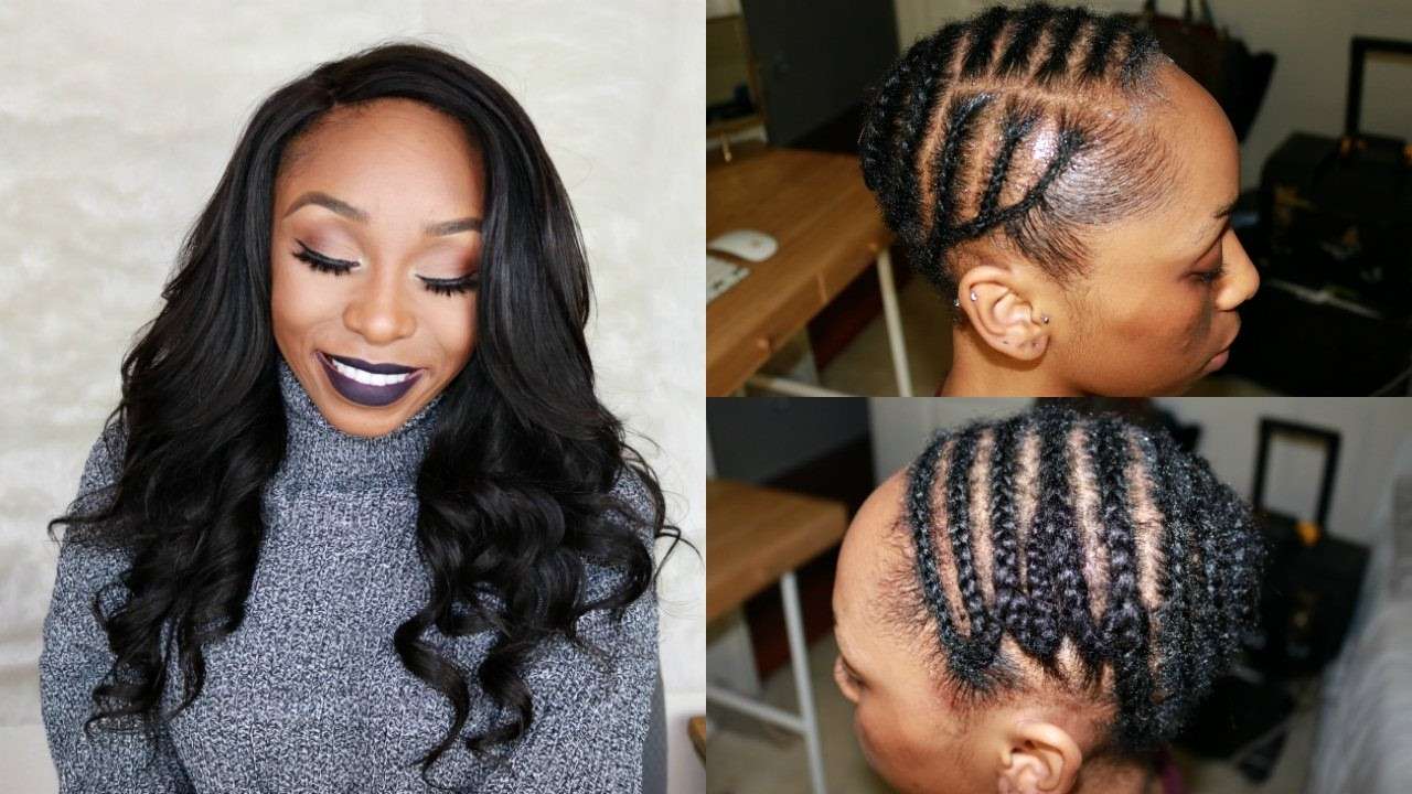 How to braid hair for a full sew in