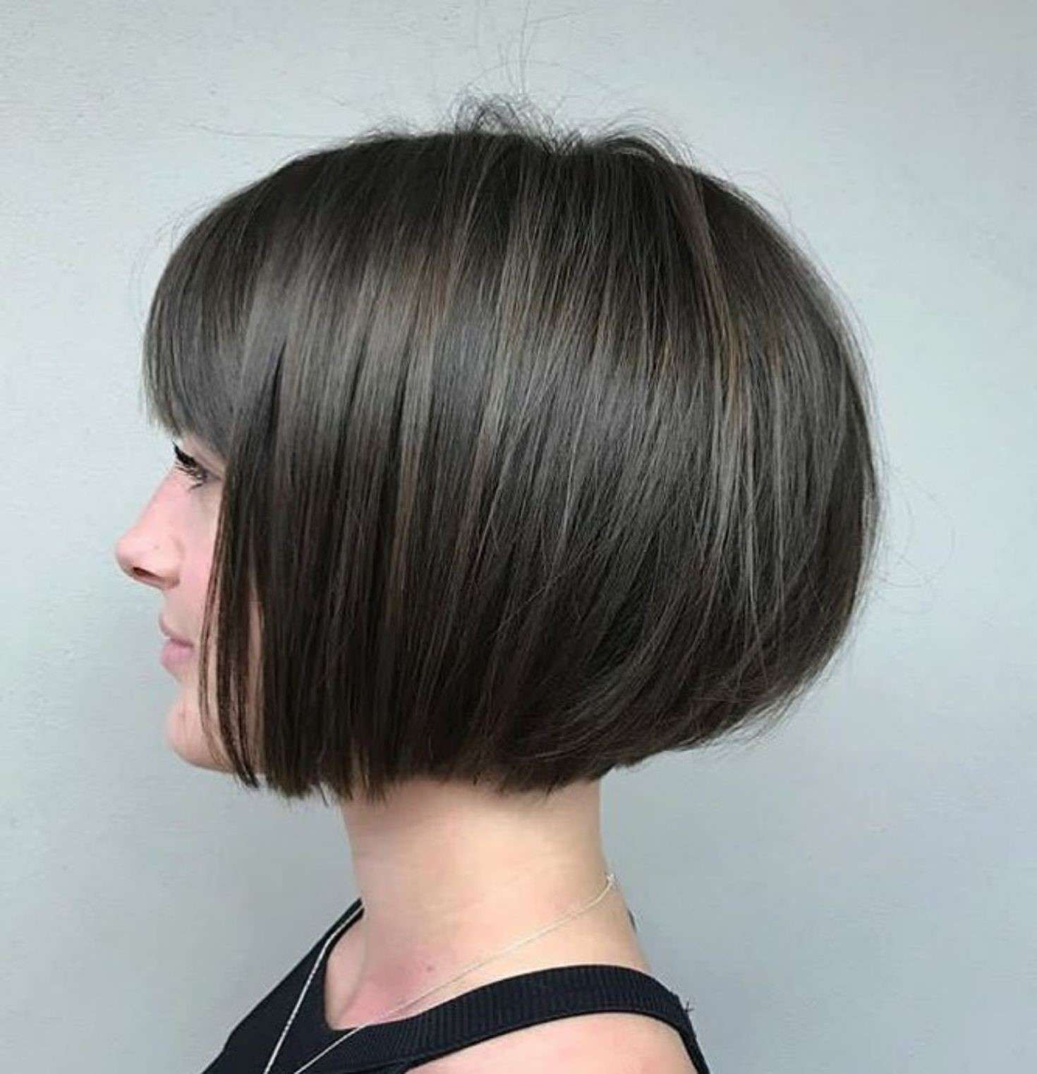 Inverted bob with bangs