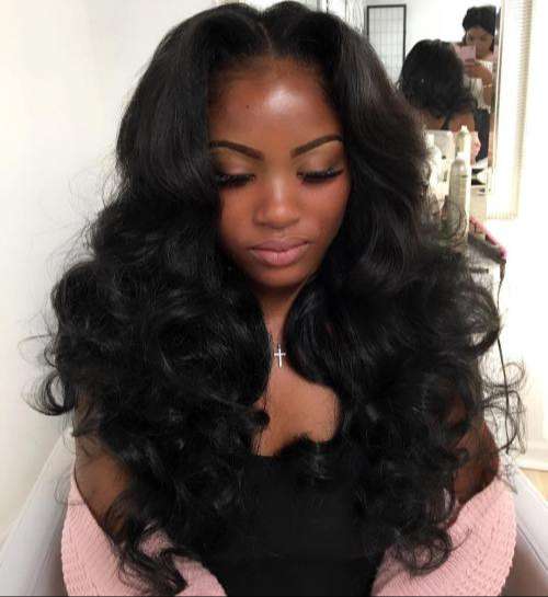 Long Curly Weave Style