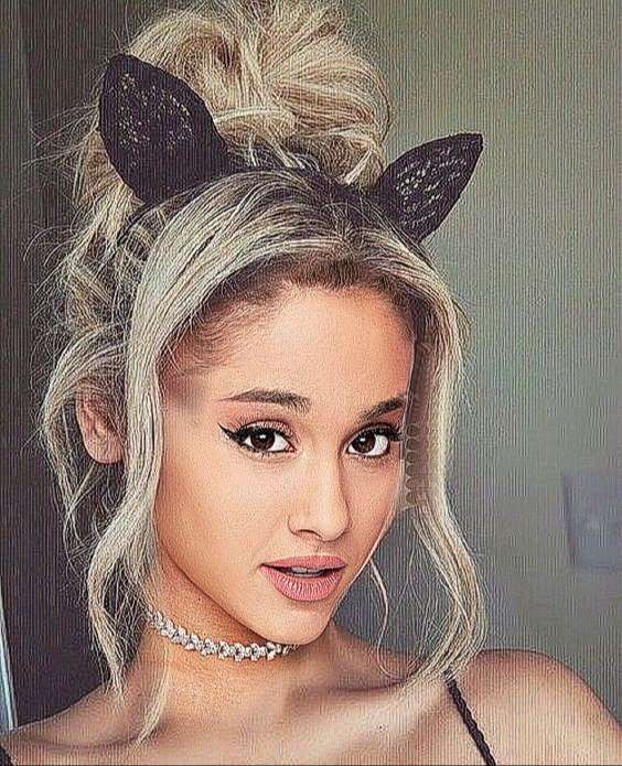 Ariana Grande Messy bun hairstyle