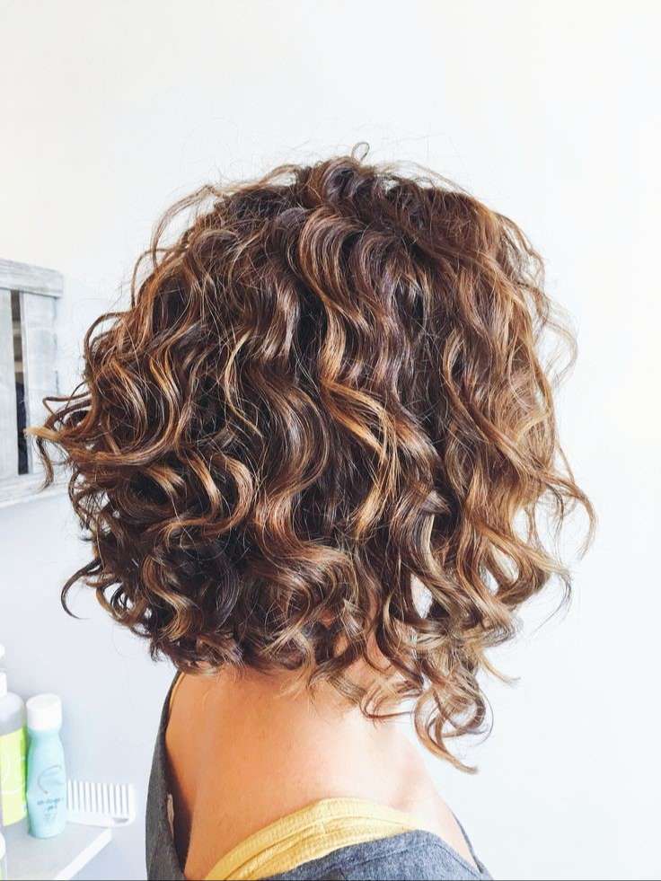 Messy curly bob with layers