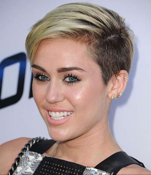 Miley Cyrus shaved side