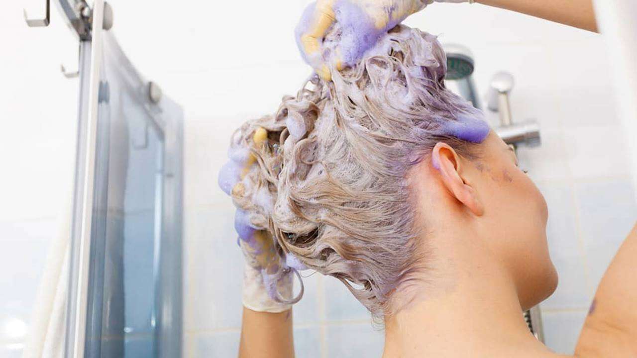 Reduce washing your bleached hair