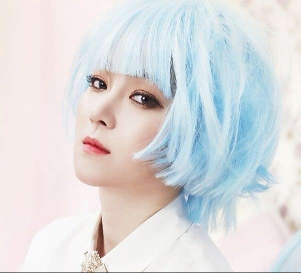 pastel blue colors for short hairstyles