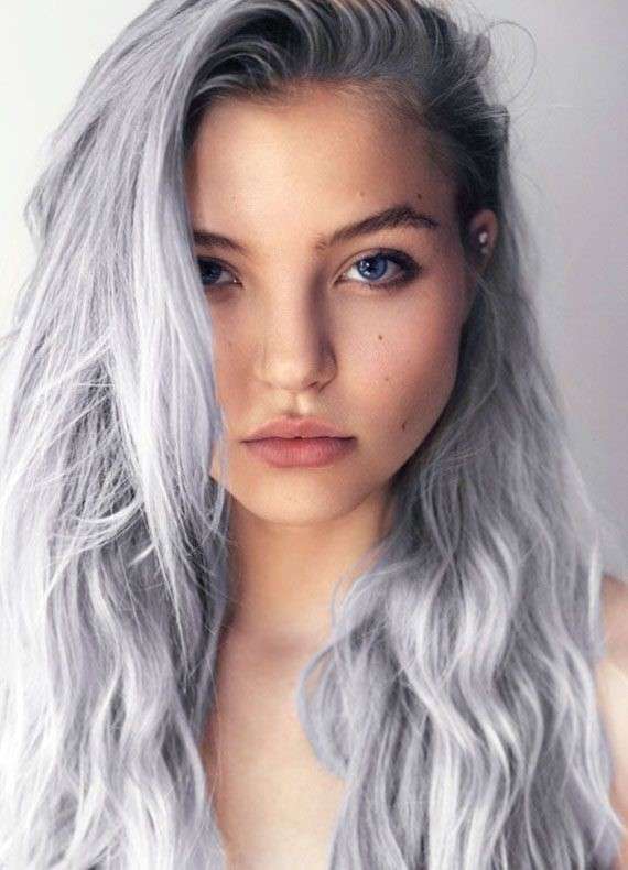 Hair dye silver color
