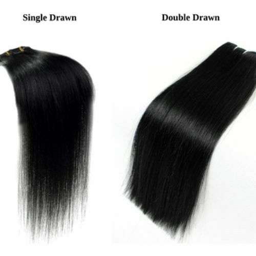 Single and double drawn hair