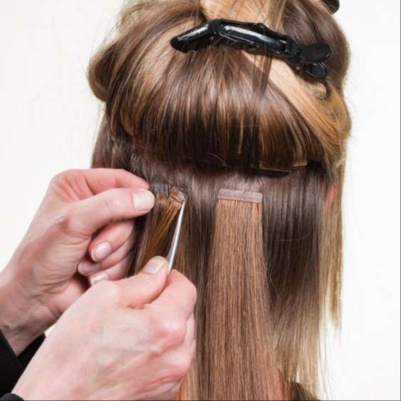Tape-in hair extensions attachment