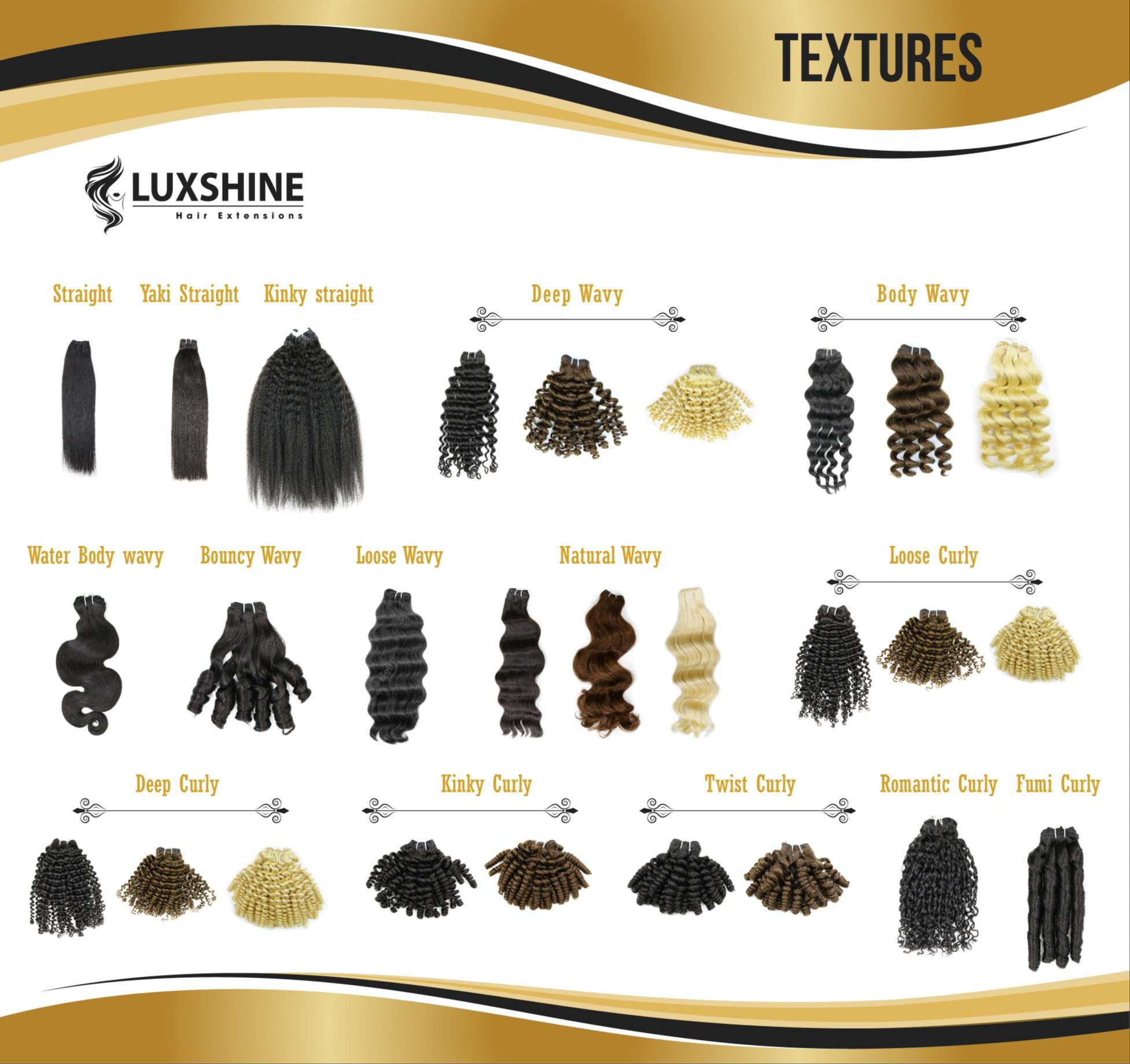 Texture Chart • Luxshine Hair
