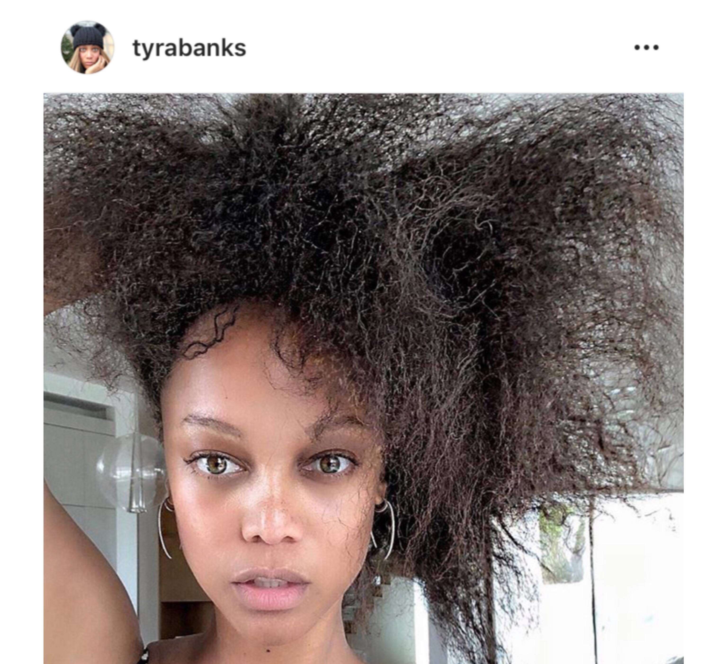 Tyra Banks real hair