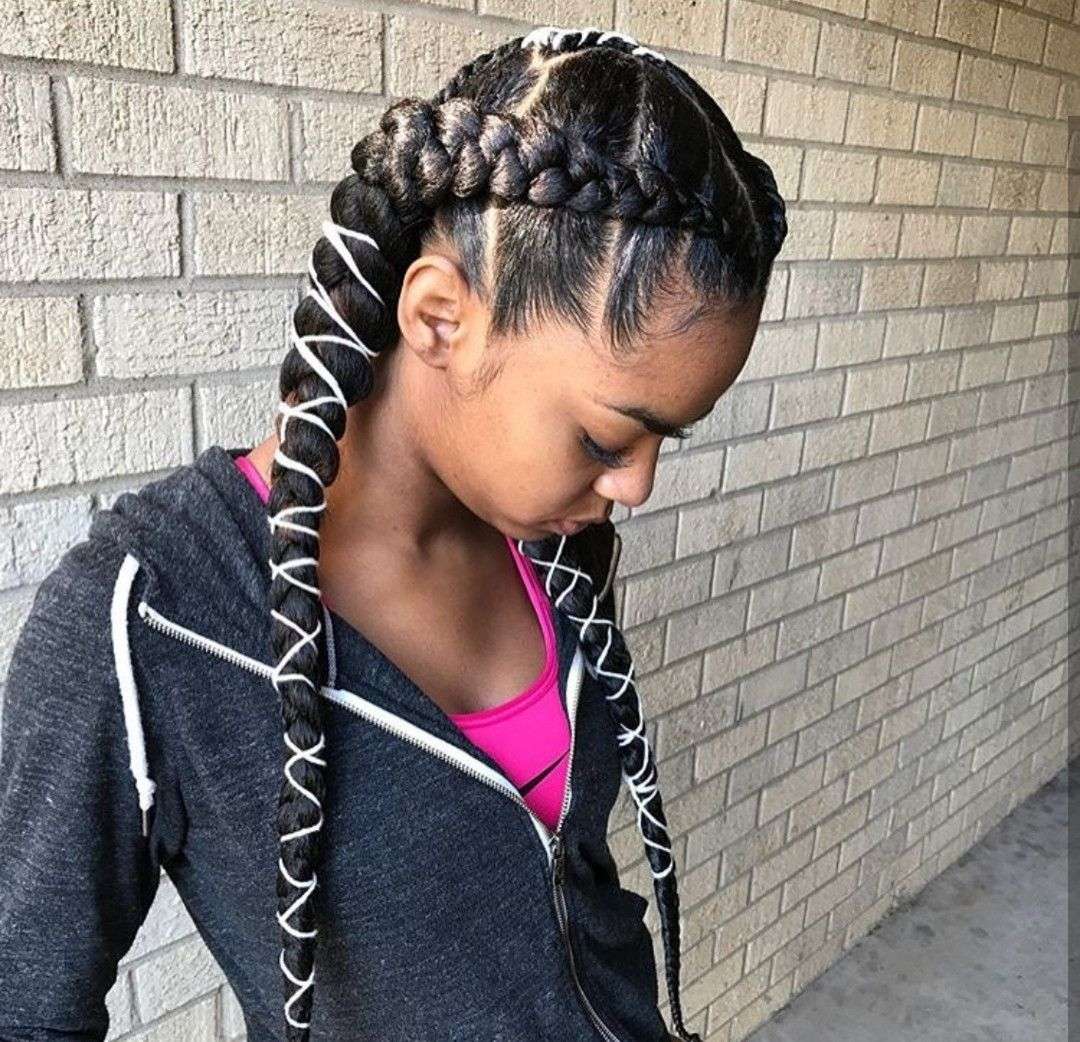 braided hair with strings