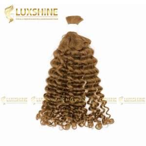bulk loose curly light brown luxshinehair 01 2