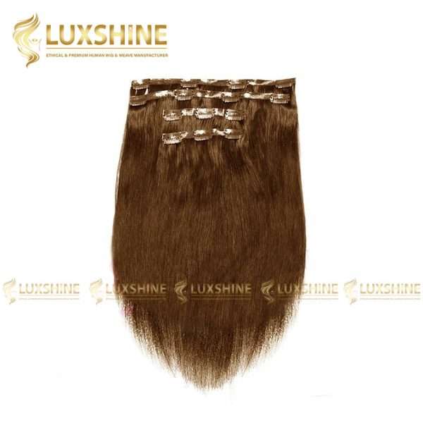 clip in straight light brown luxshinehair 01 2