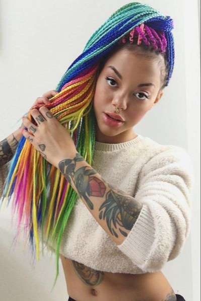 colorful braids
