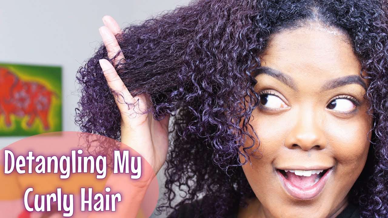 detangle hair for a quick weave ponytail